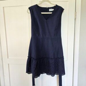 Time and Tru Sleeveless V-Neck Eyelet Lace Dress Size M (8-10)